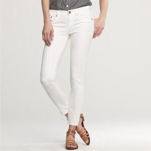 J CREW TOOTHPICK WHITE SKINNY ANKLE JEANS SIZE 25P